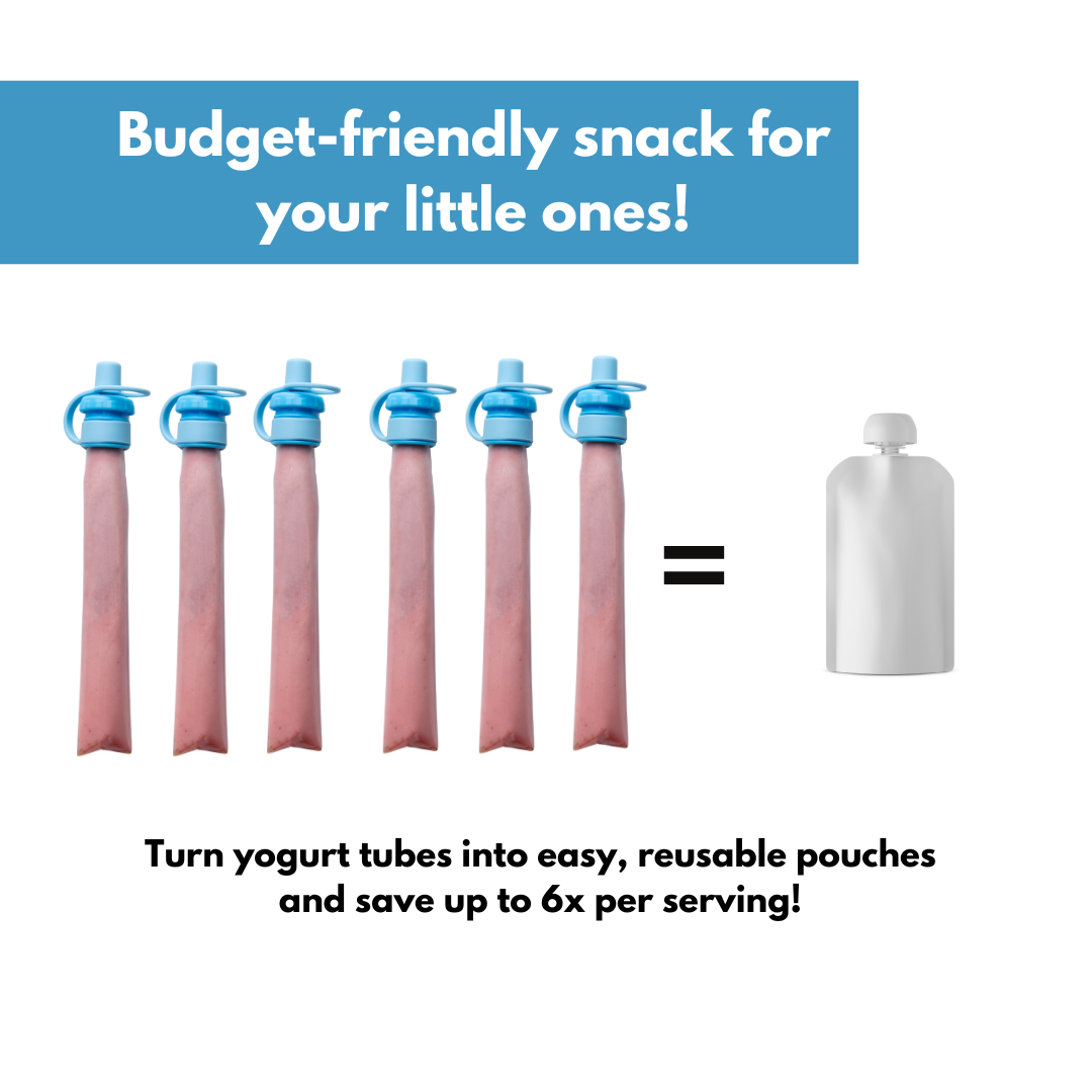 Yogurt Tube Topper by Toppie (2-pack) - for Gogurt, Stoneyfield, Sigigs, and Others | Kids Yogurt Pouch Alternative | BPA free | Dishwasher safe